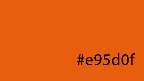 Wir fangen mit einem Hintergrund mit der Farbe #e95d0f an.