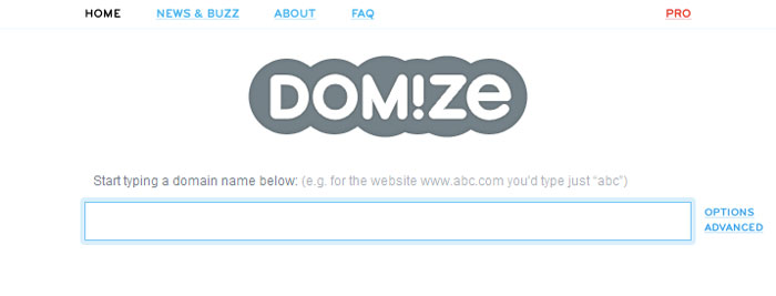 Domize funktioniert ähnlich wie eine Suchmaschine.