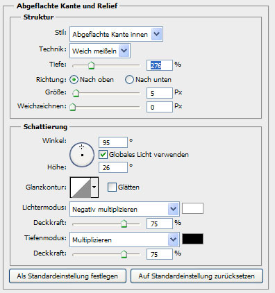 Effekt für den Text